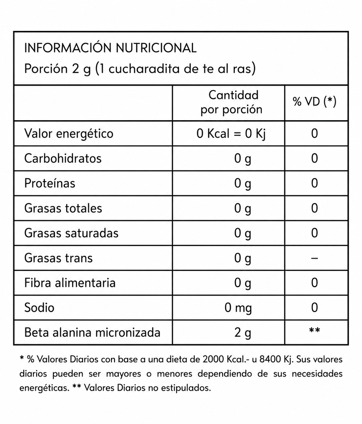 BETA ALANINA 300GR -X BODY - Imagen 2