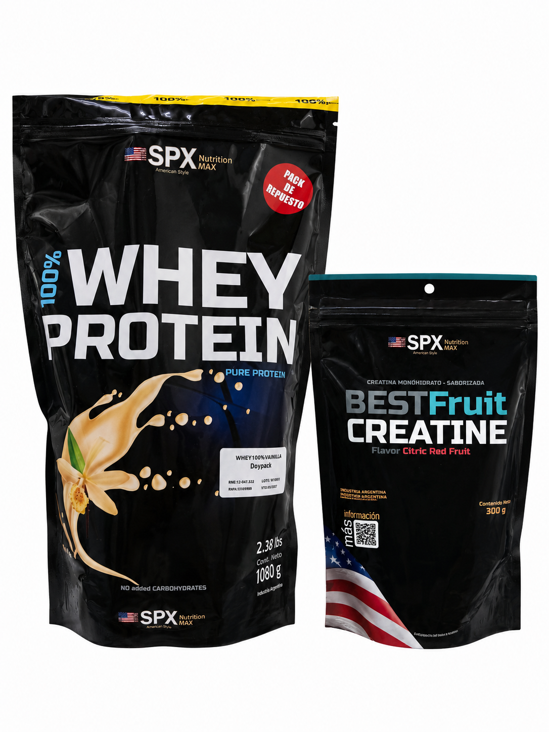 COMBO SPX -WHEY PROTEIN 1KG + BESTFRUIT CREATINA 300GR-