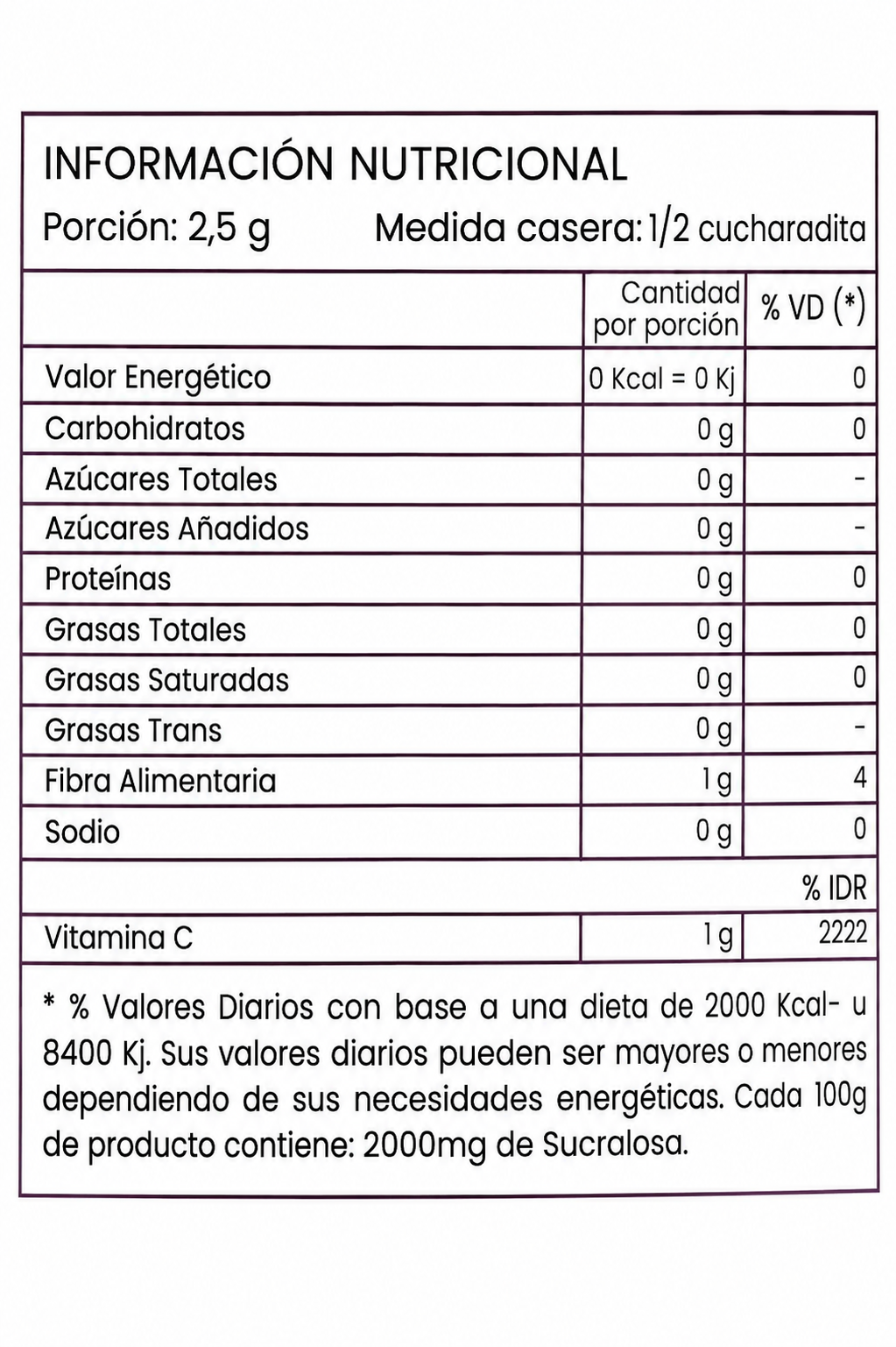 VITAMINA C 150GR -ONE FIT- - Imagen 2